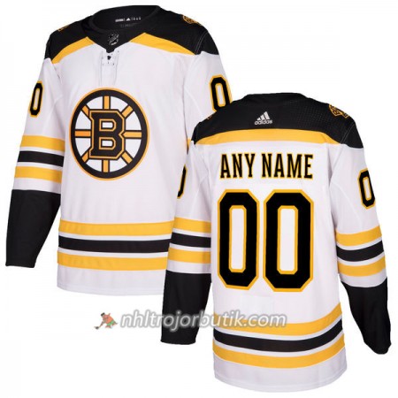 Män Ishockey Boston Bruins Tröja med eget tryck Adidas 2017-2018 Vit Authentic